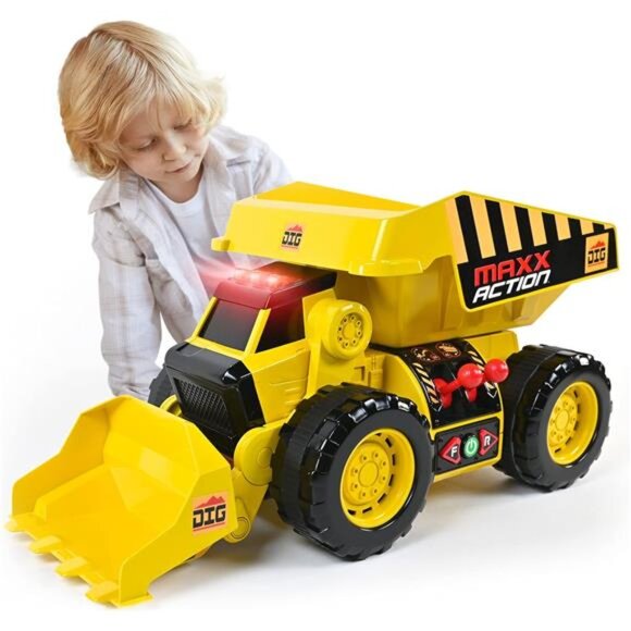 Days Entertainment 2-N-1 Dig Rig – Dump Truck and Front End Loader with Lights - Picture 1 of 8